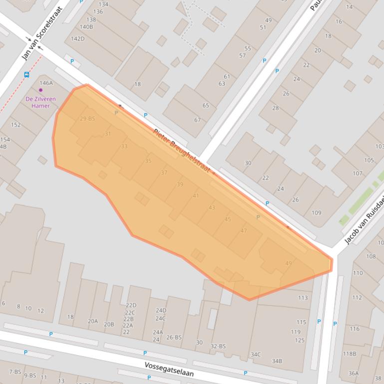Kaart van postcodegebied 3583SJ.