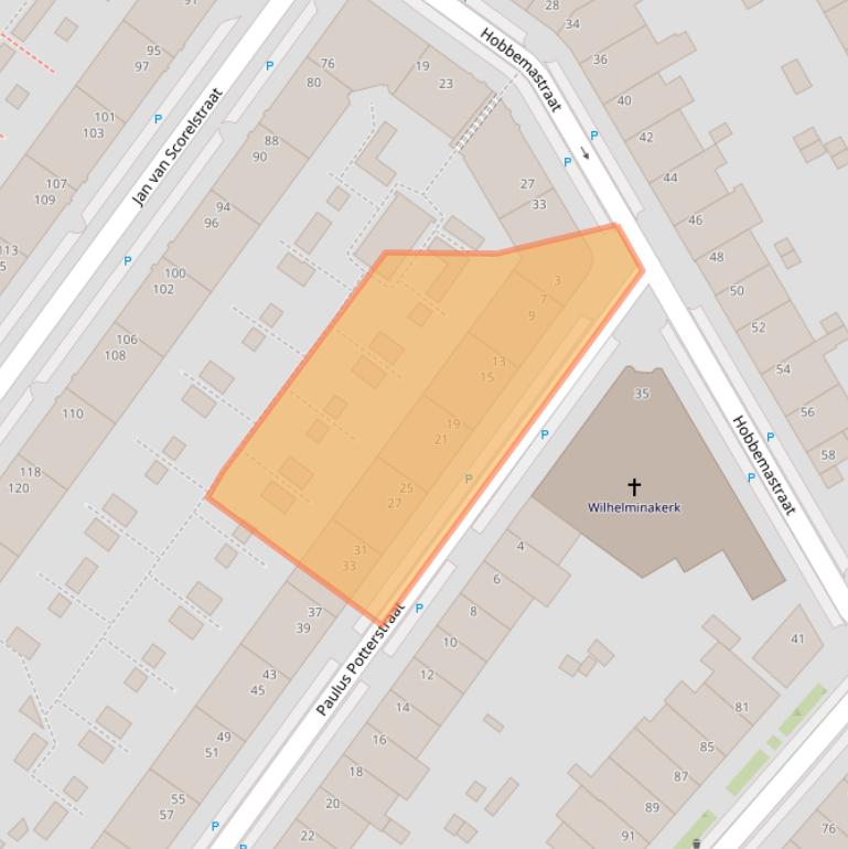 Kaart van postcodegebied 3583SL.