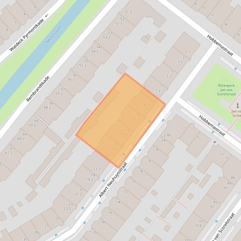 Kaart van postcodegebied 3583SR.