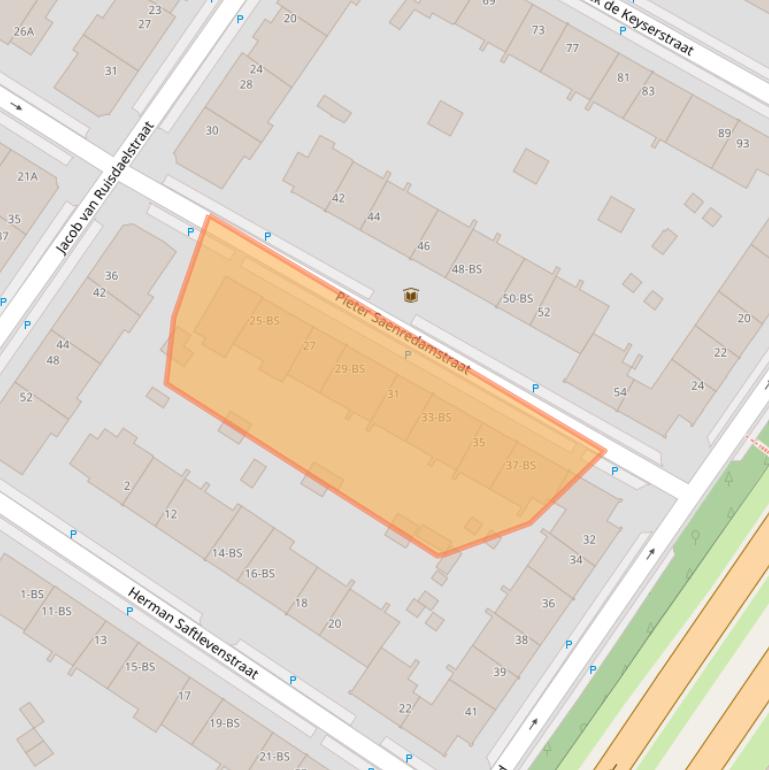 Kaart van postcodegebied 3583TB.