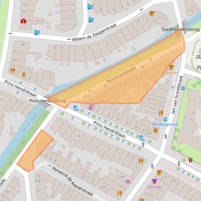 Kaart van postcodegebied 3583TN.