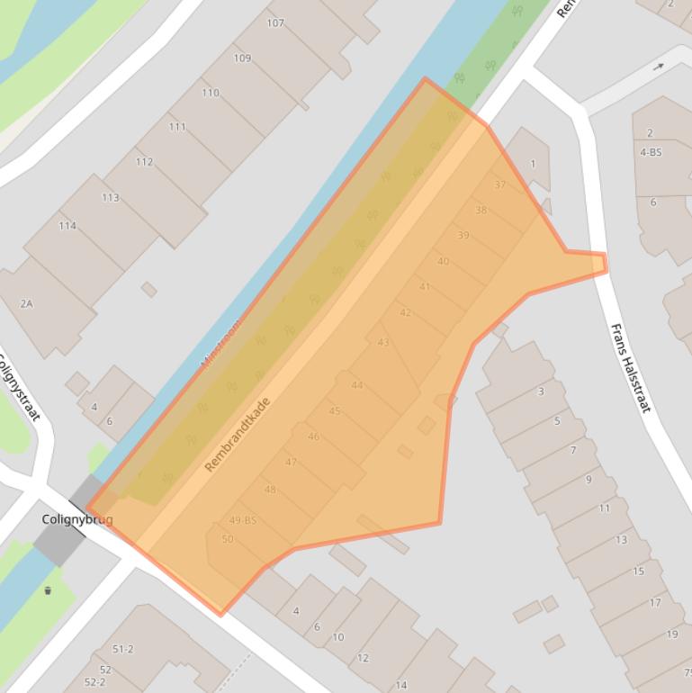 Kaart van postcodegebied 3583TP.