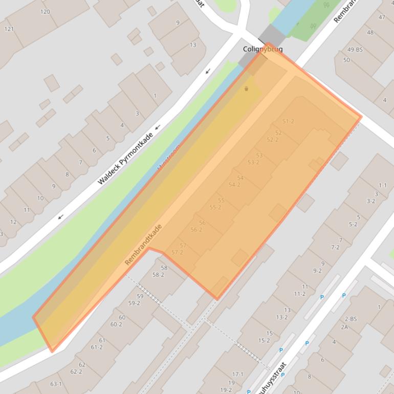 Kaart van postcodegebied 3583TR.