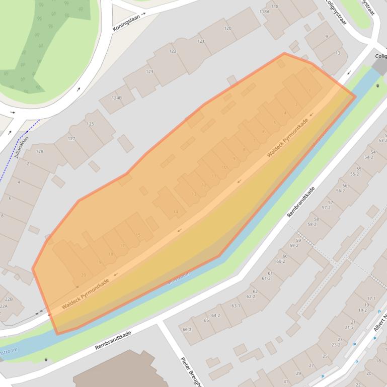 Kaart van postcodegebied 3583TW.