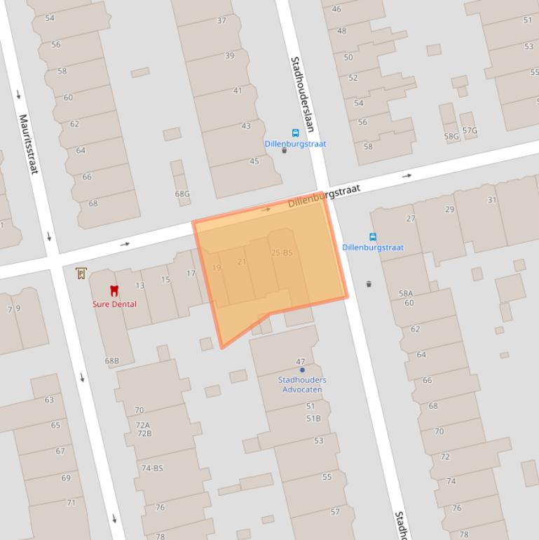 Kaart van postcodegebied 3583VC.