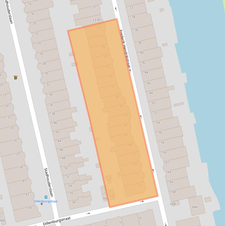 Kaart van postcodegebied 3583VG.