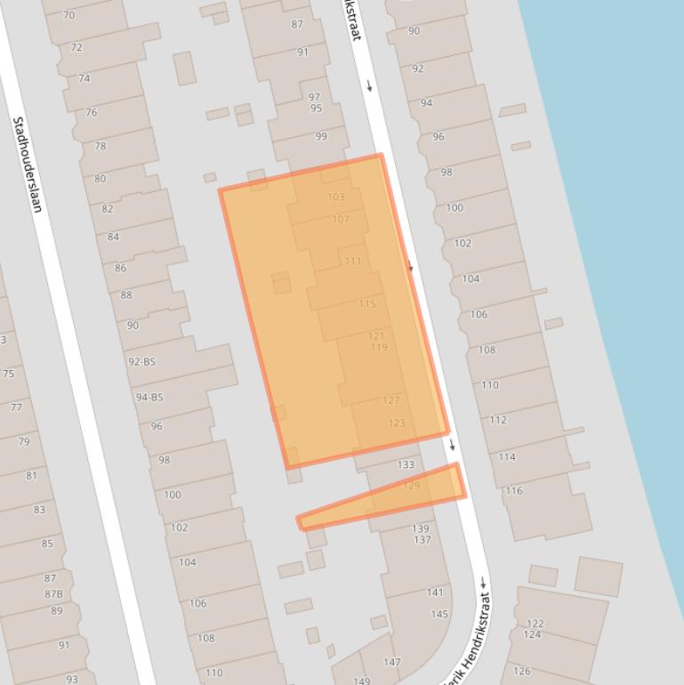 Kaart van postcodegebied 3583VJ.