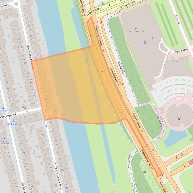Kaart van postcodegebied 3583VN.