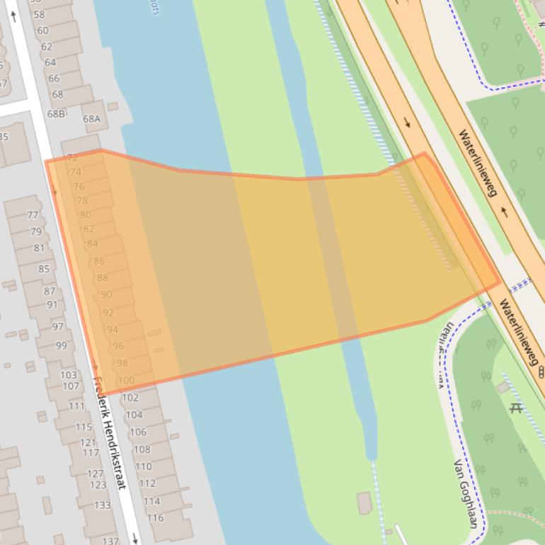 Kaart van postcodegebied 3583VP.