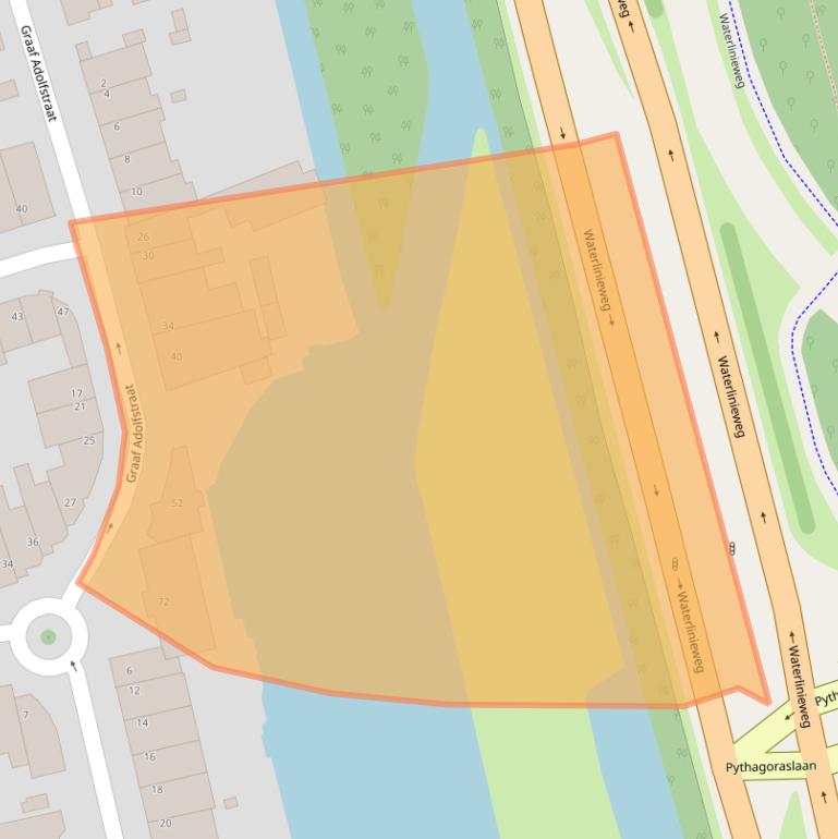 Kaart van postcodegebied 3583VV.