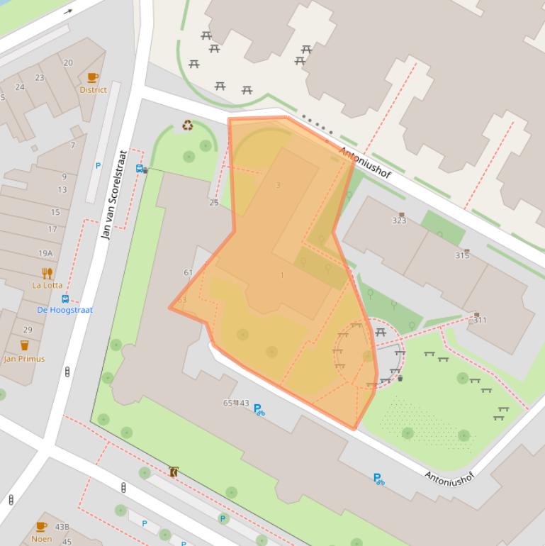 Kaart van postcodegebied 3583ZA.