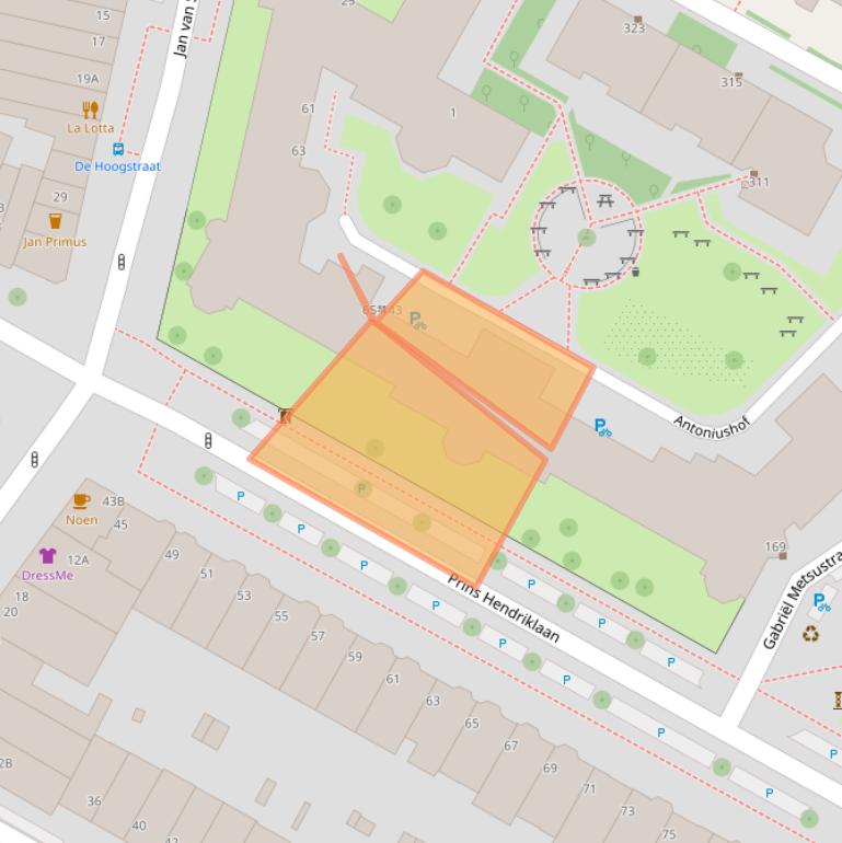 Kaart van postcodegebied 3583ZD.