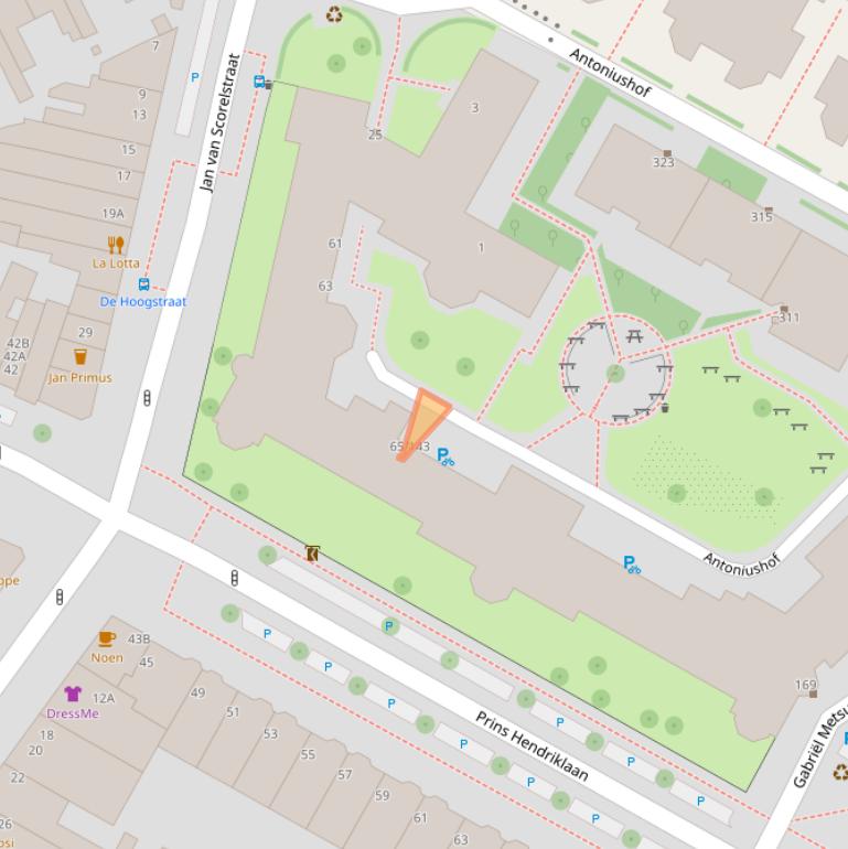 Kaart van postcodegebied 3583ZE.