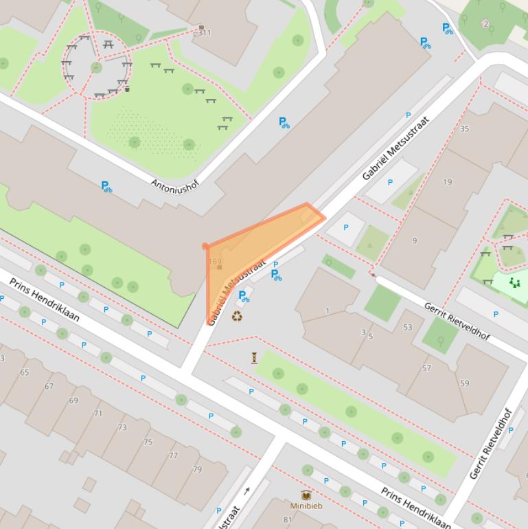 Kaart van postcodegebied 3583ZG.