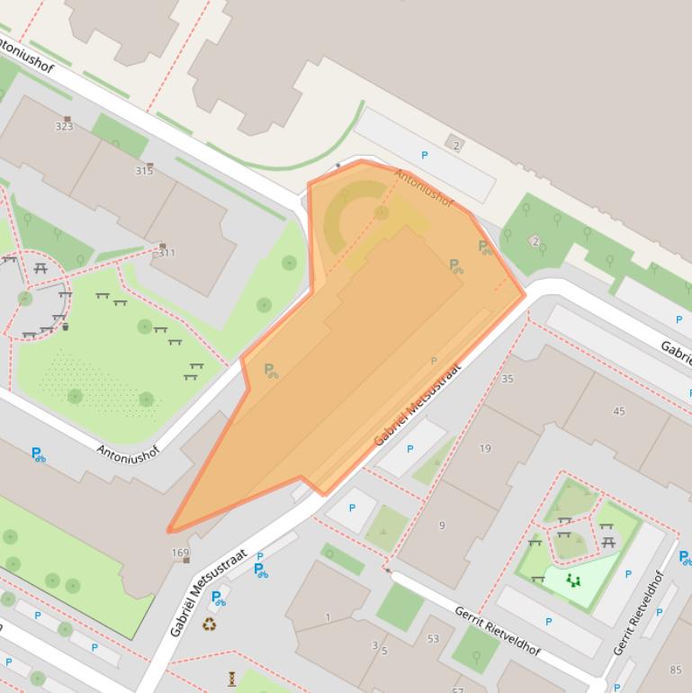 Kaart van postcodegebied 3583ZK.