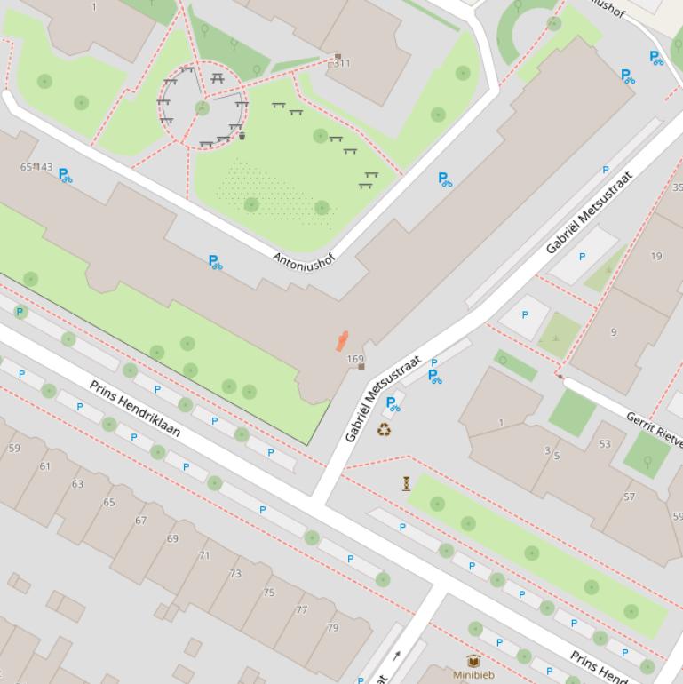 Kaart van postcodegebied 3583ZL.