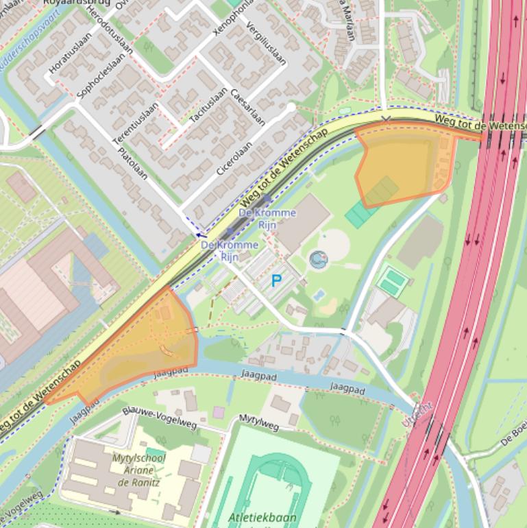 Kaart van postcodegebied 3584AC.