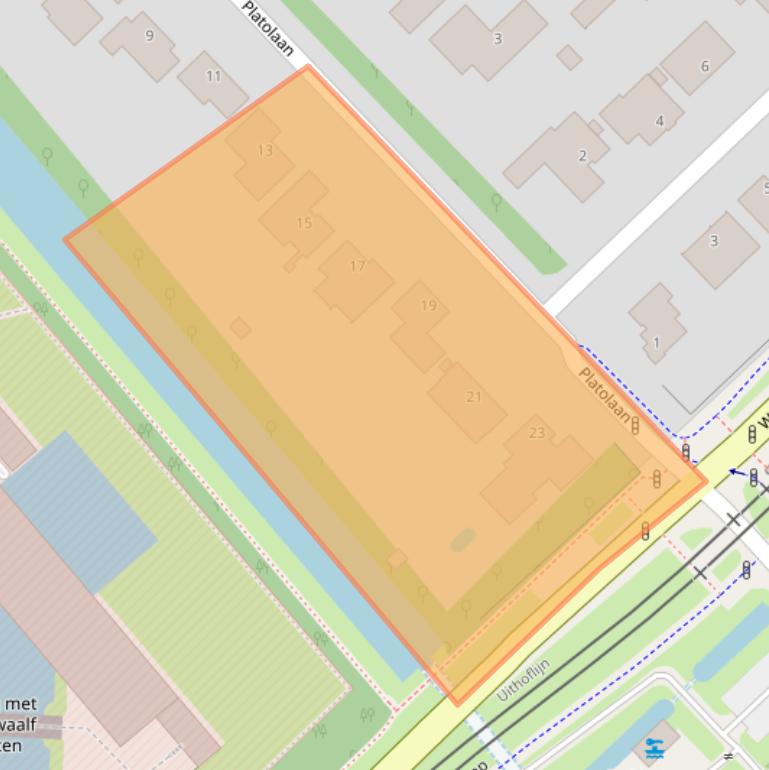 Kaart van postcodegebied 3584AH.