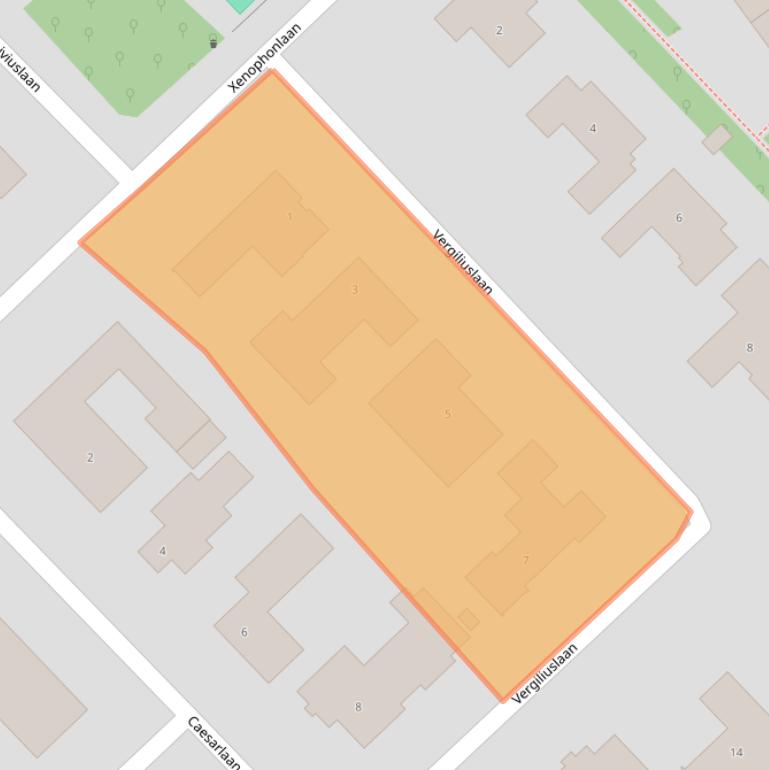 Kaart van postcodegebied 3584AL.