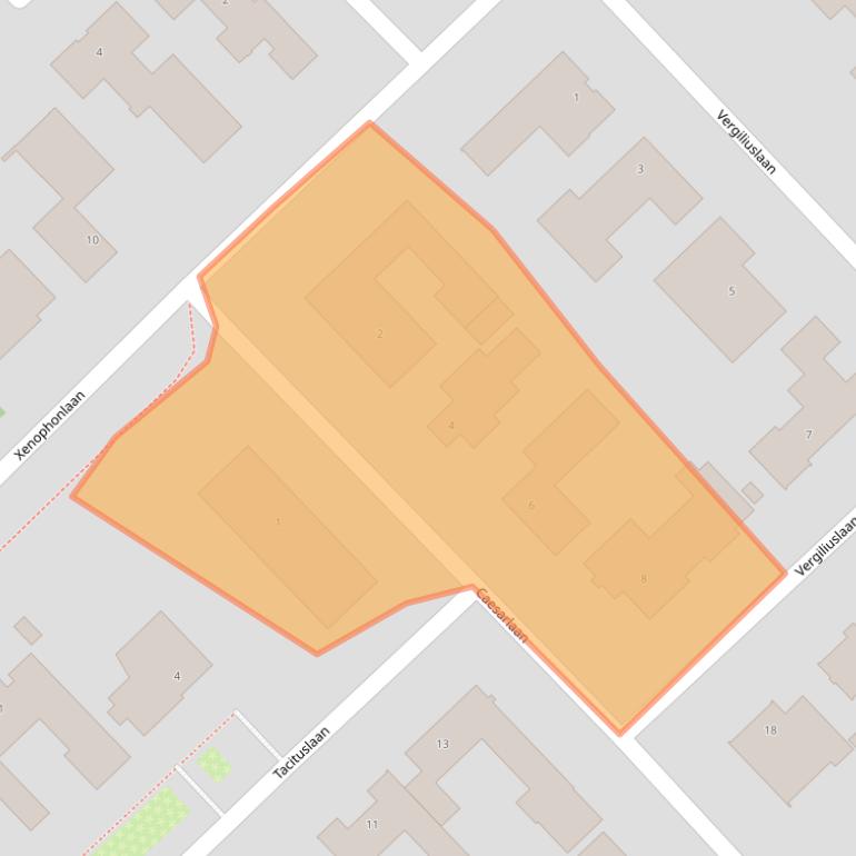 Kaart van postcodegebied 3584AN.