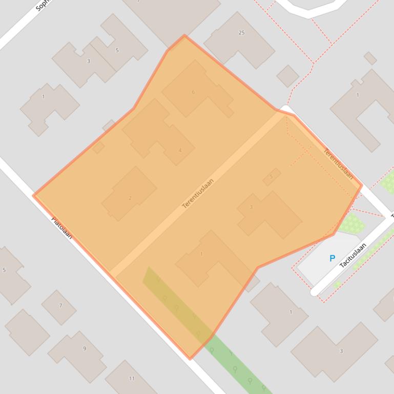 Kaart van postcodegebied 3584AR.