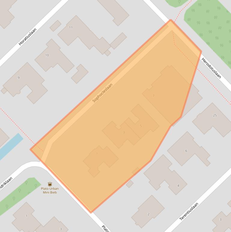 Kaart van postcodegebied 3584AS.