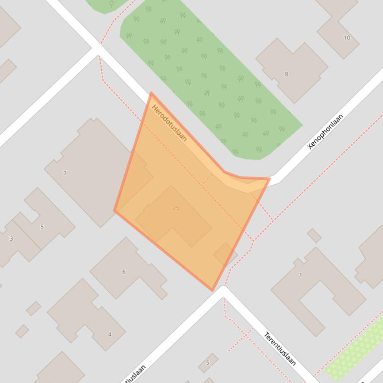 Kaart van postcodegebied 3584AT.