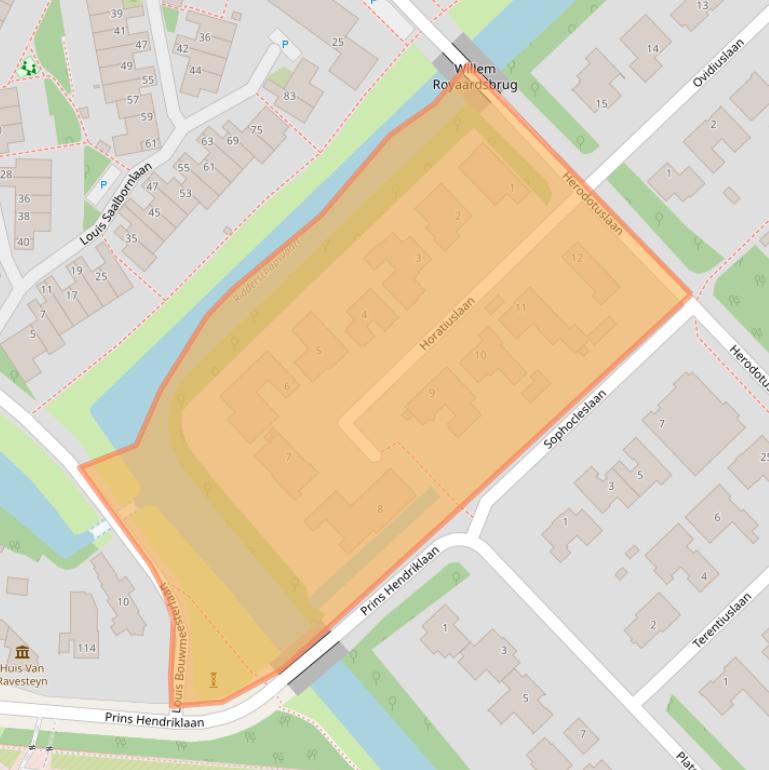 Kaart van postcodegebied 3584AX.