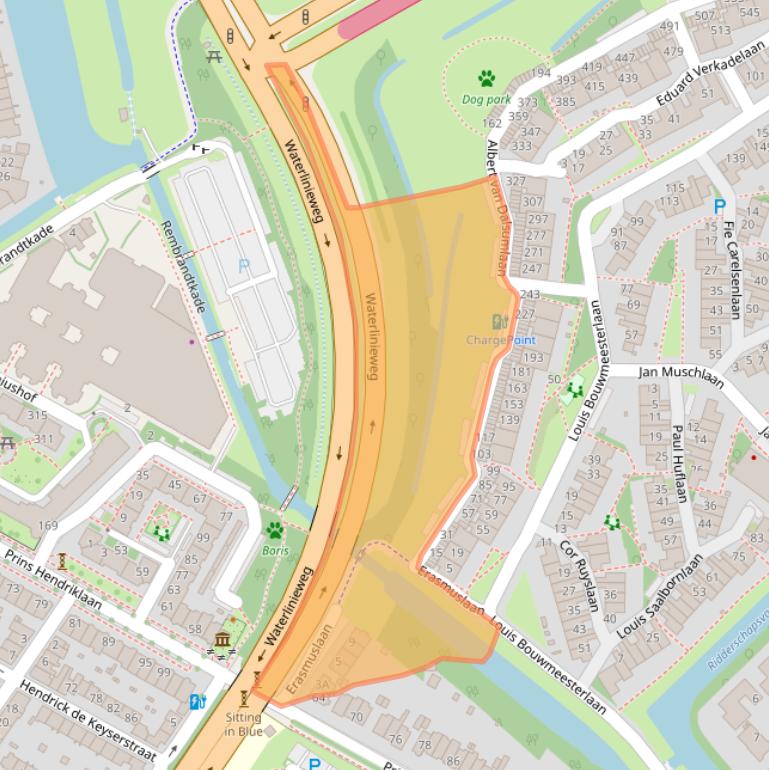 Kaart van postcodegebied 3584AZ.