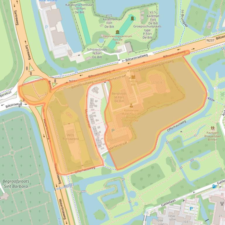 Kaart van postcodegebied 3584BE.