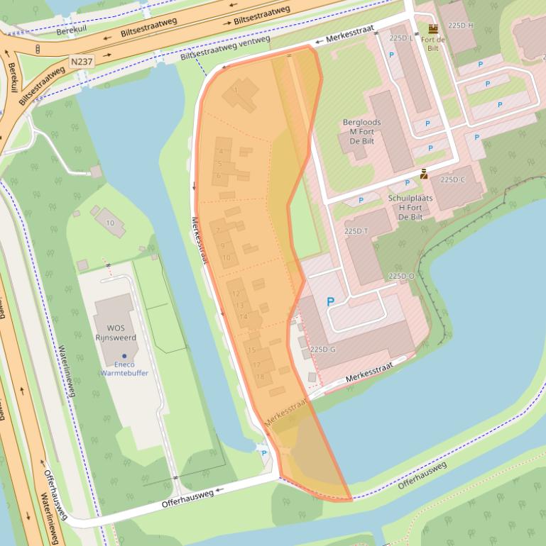 Kaart van postcodegebied 3584BG.