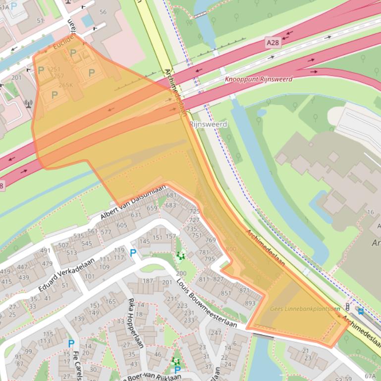 Kaart van postcodegebied 3584BV.
