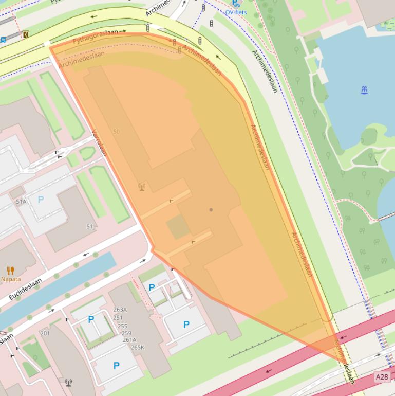 Kaart van postcodegebied 3584BW.