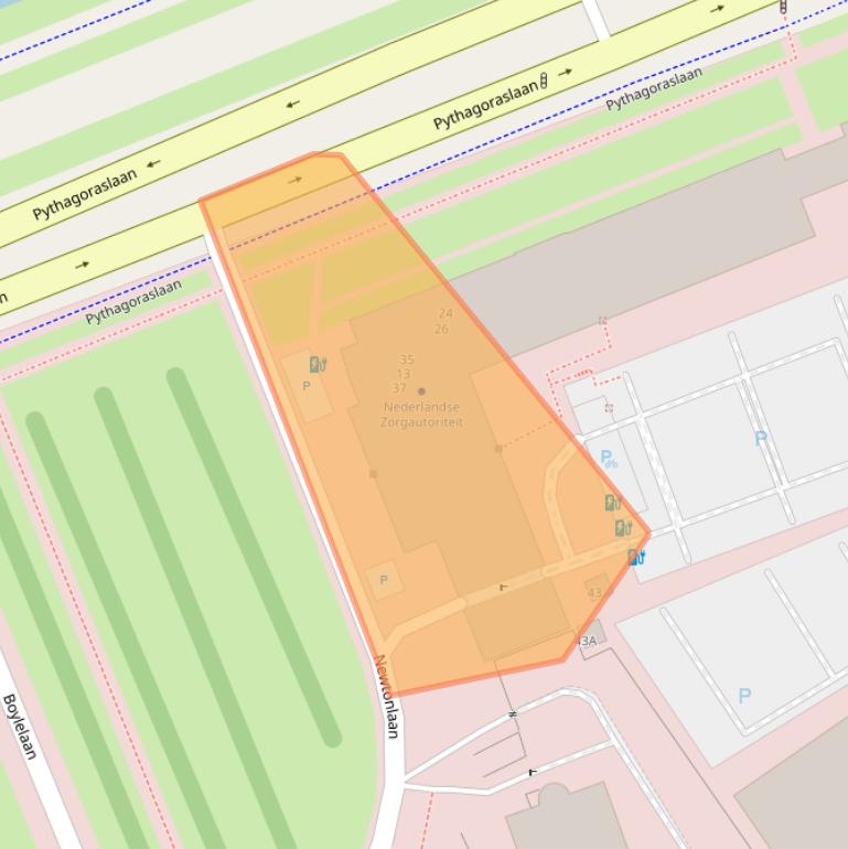 Kaart van postcodegebied 3584BX.