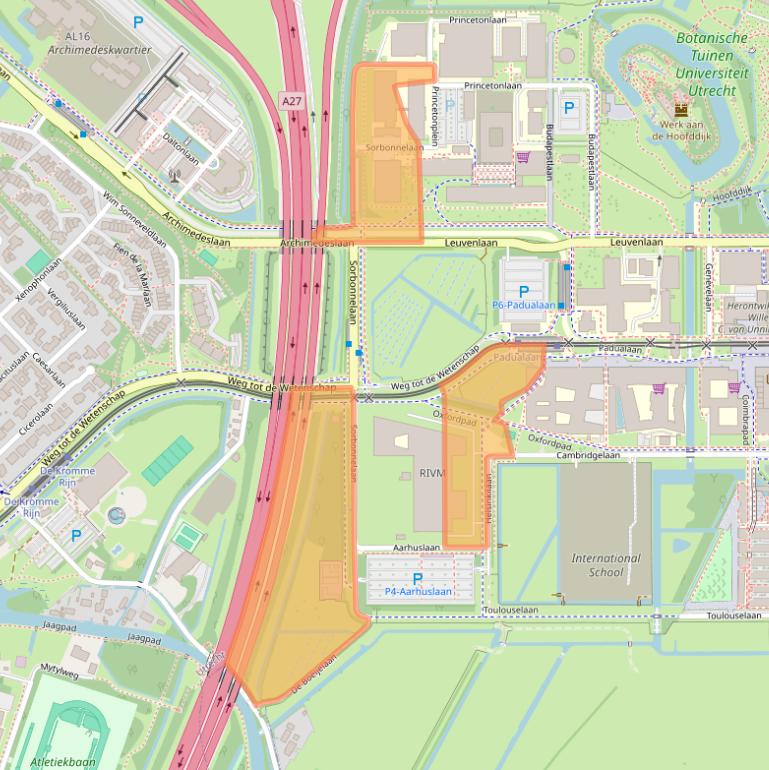 Kaart van postcodegebied 3584CA.