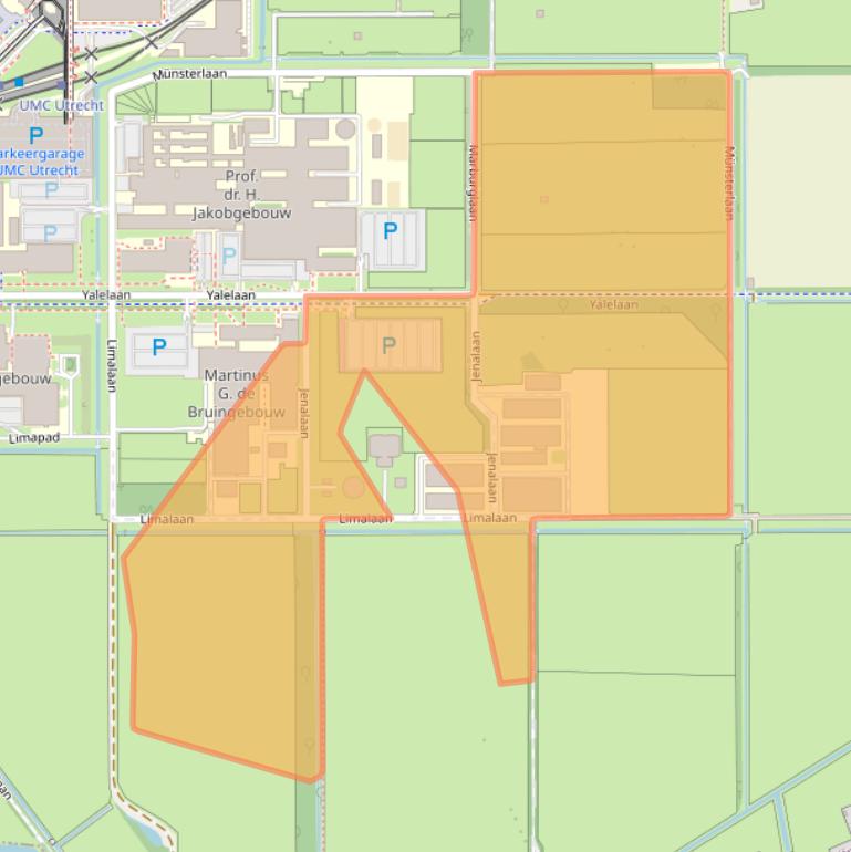 Kaart van postcodegebied 3584CK.