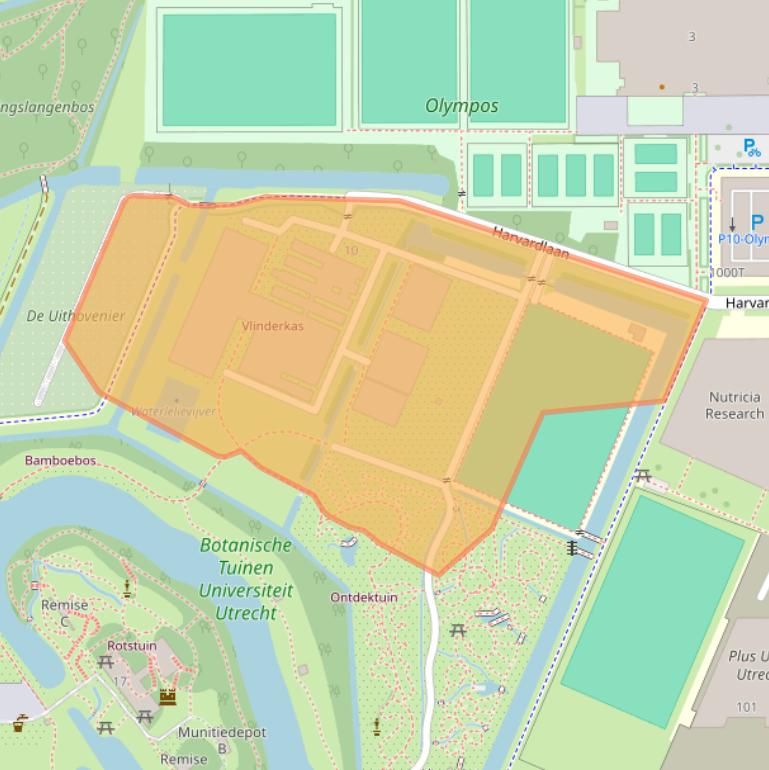 Kaart van postcodegebied 3584CV.