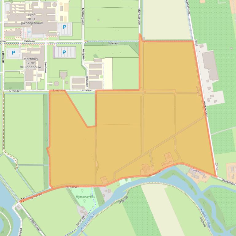 Kaart van postcodegebied 3584CZ.