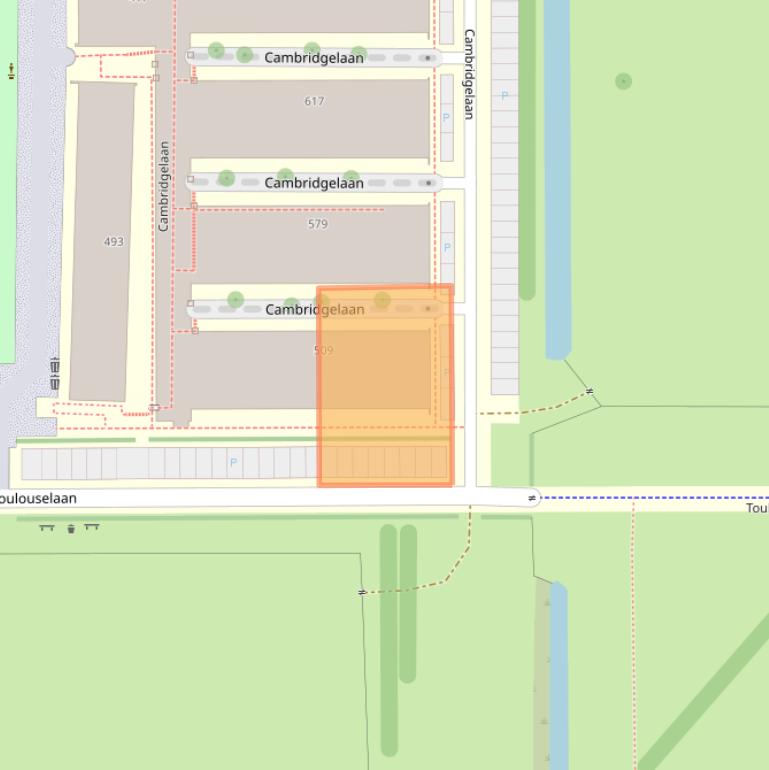 Kaart van postcodegebied 3584DG.