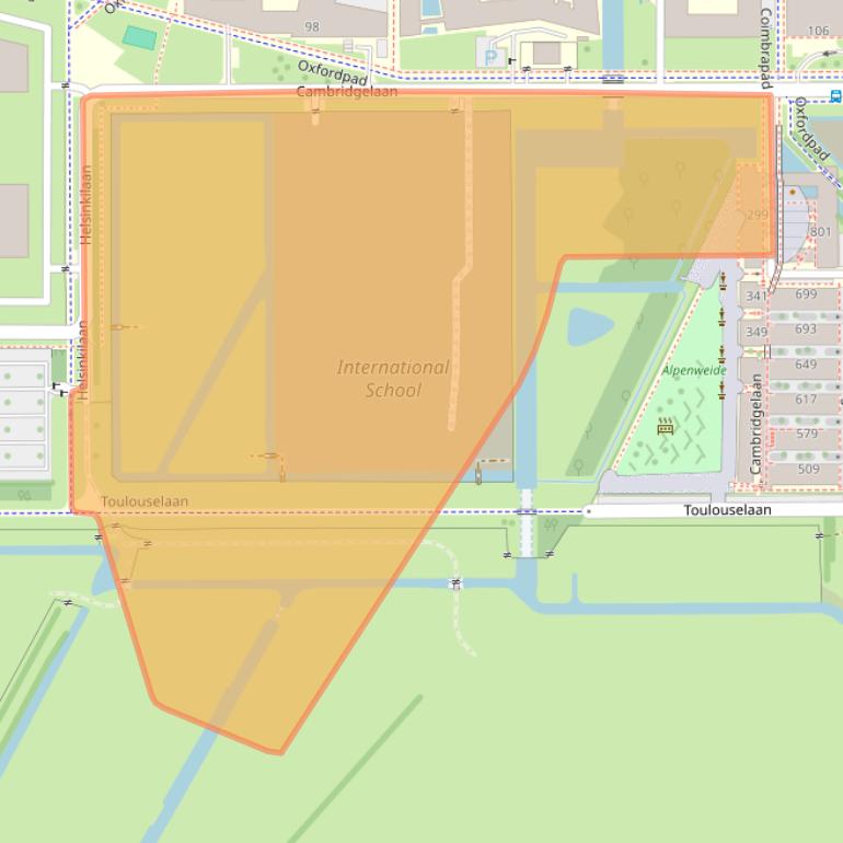 Kaart van postcodegebied 3584DZ.