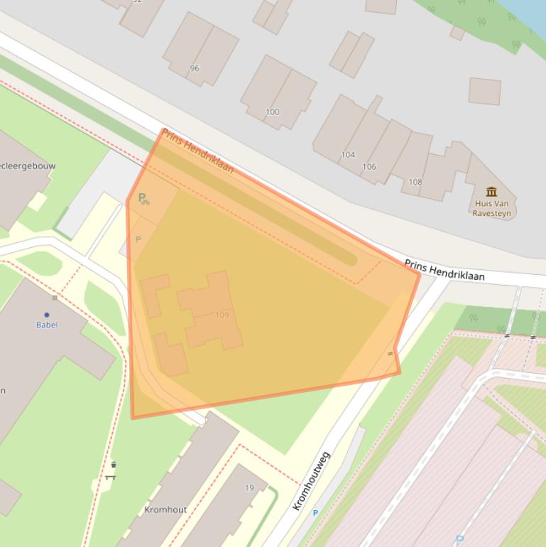 Kaart van postcodegebied 3584EK.