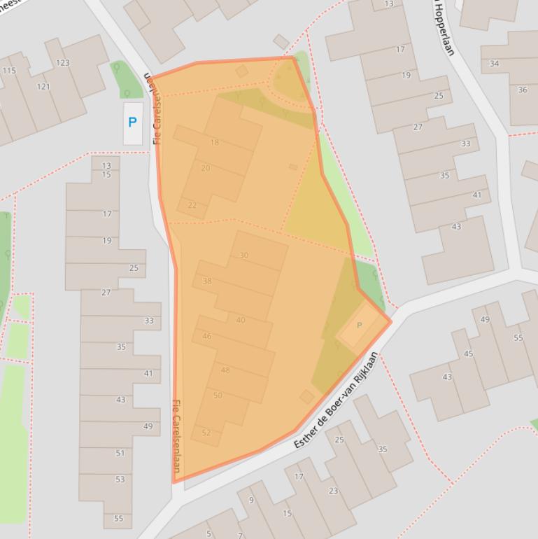 Kaart van postcodegebied 3584GK.