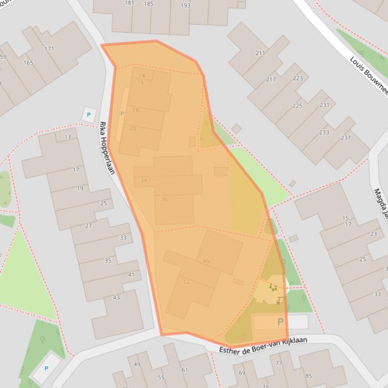 Kaart van postcodegebied 3584GN.