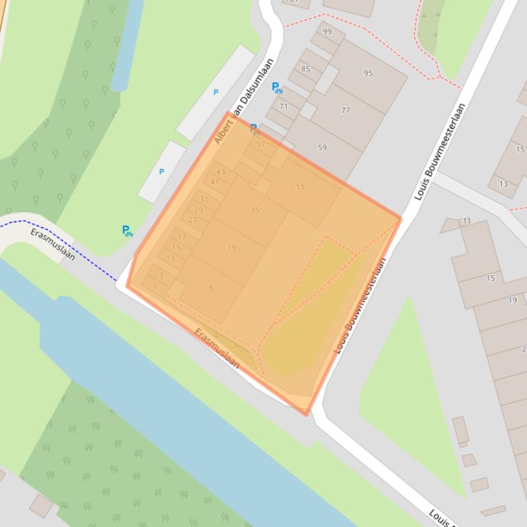 Kaart van postcodegebied 3584HA.