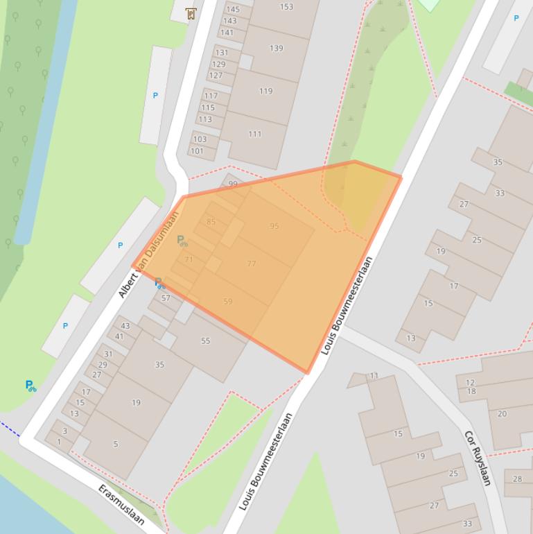 Kaart van postcodegebied 3584HB.