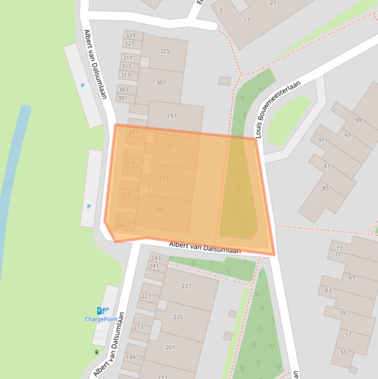 Kaart van postcodegebied 3584HE.