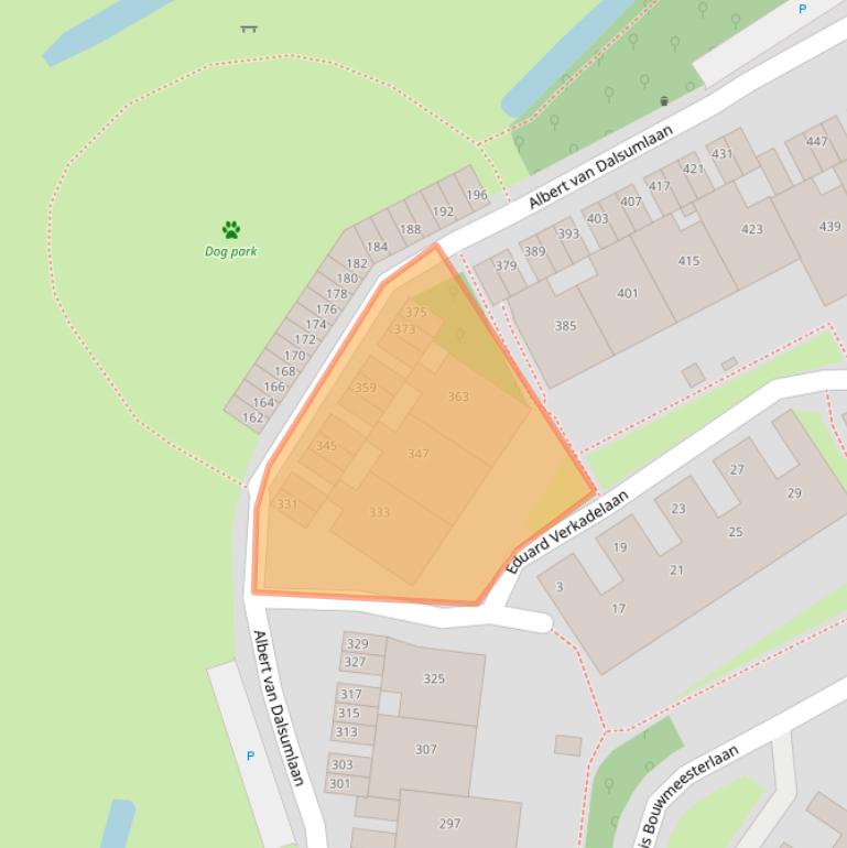 Kaart van postcodegebied 3584HH.