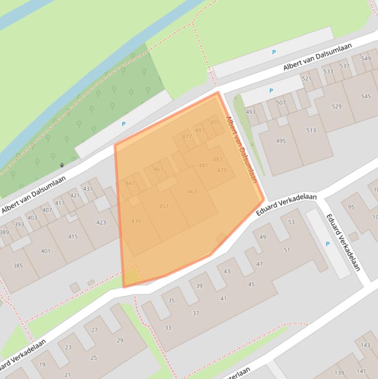 Kaart van postcodegebied 3584HK.