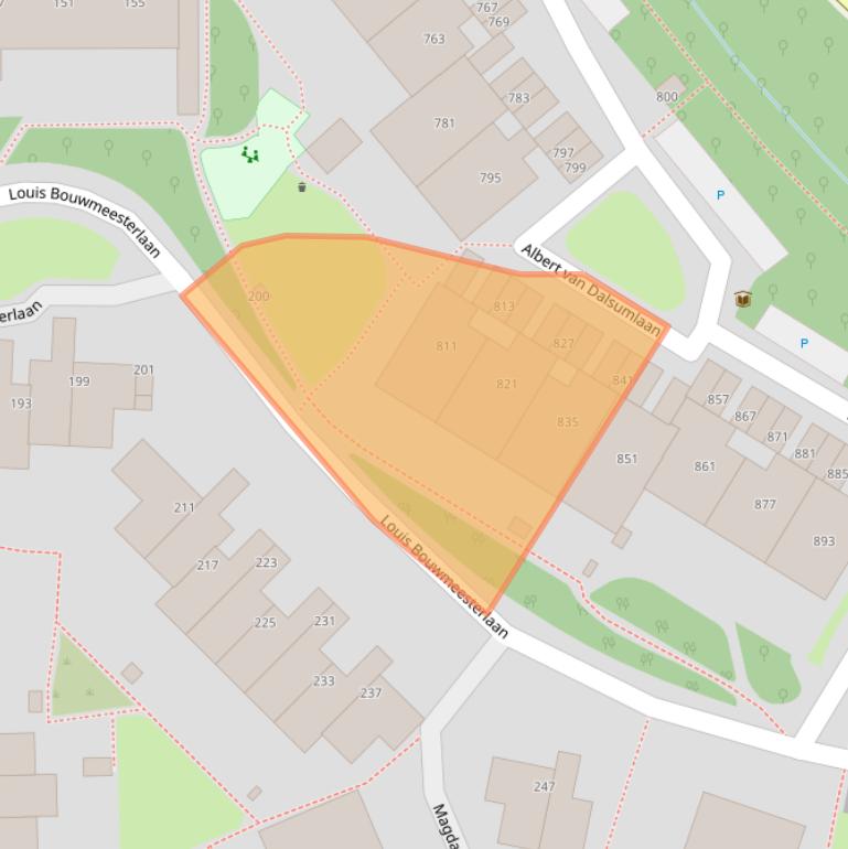 Kaart van postcodegebied 3584HS.