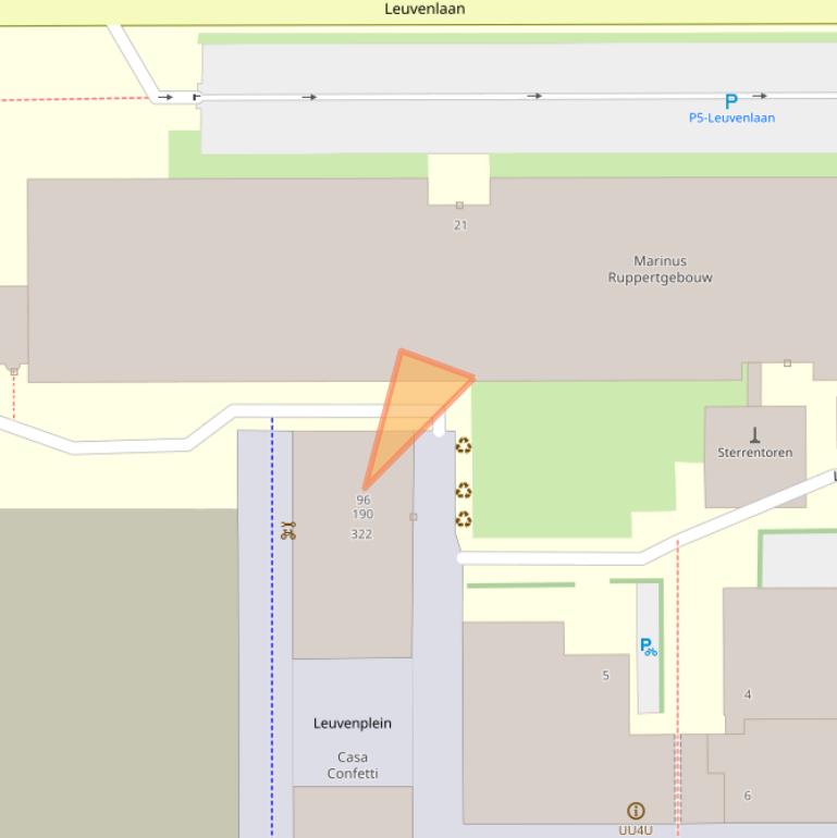 Kaart van postcodegebied 3584LD.